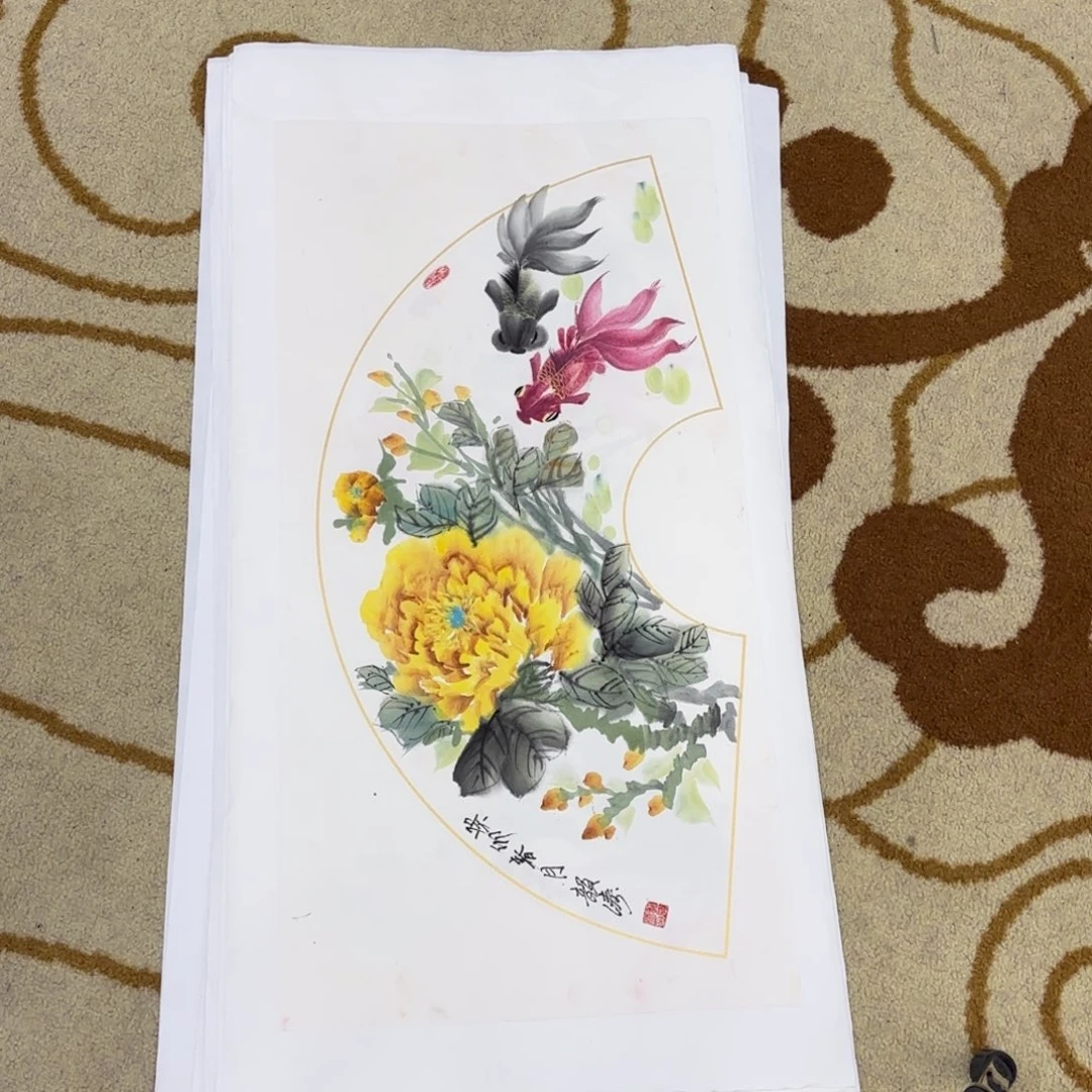 哈***哈国画龚韵涛金鱼小品艺