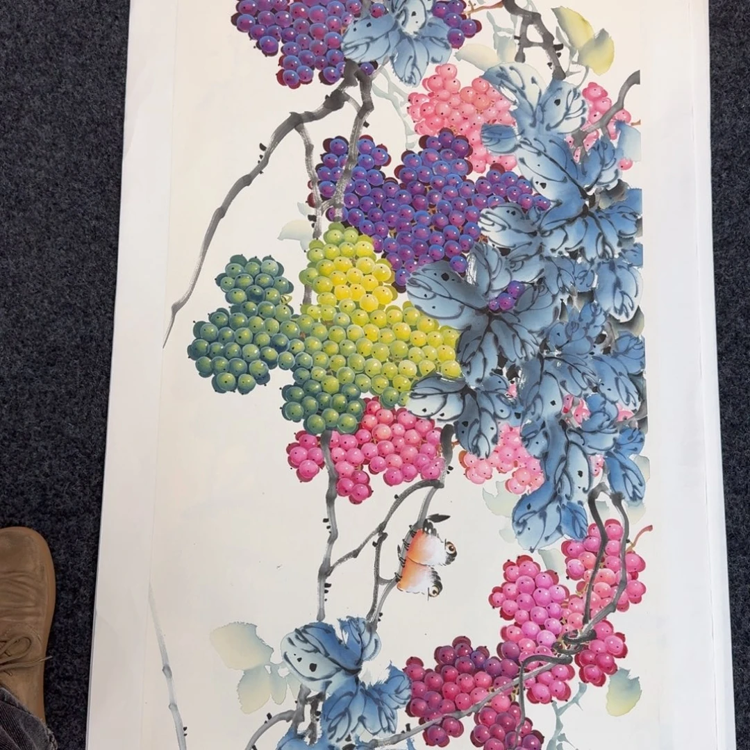 国画纯手绘山水花鸟作品