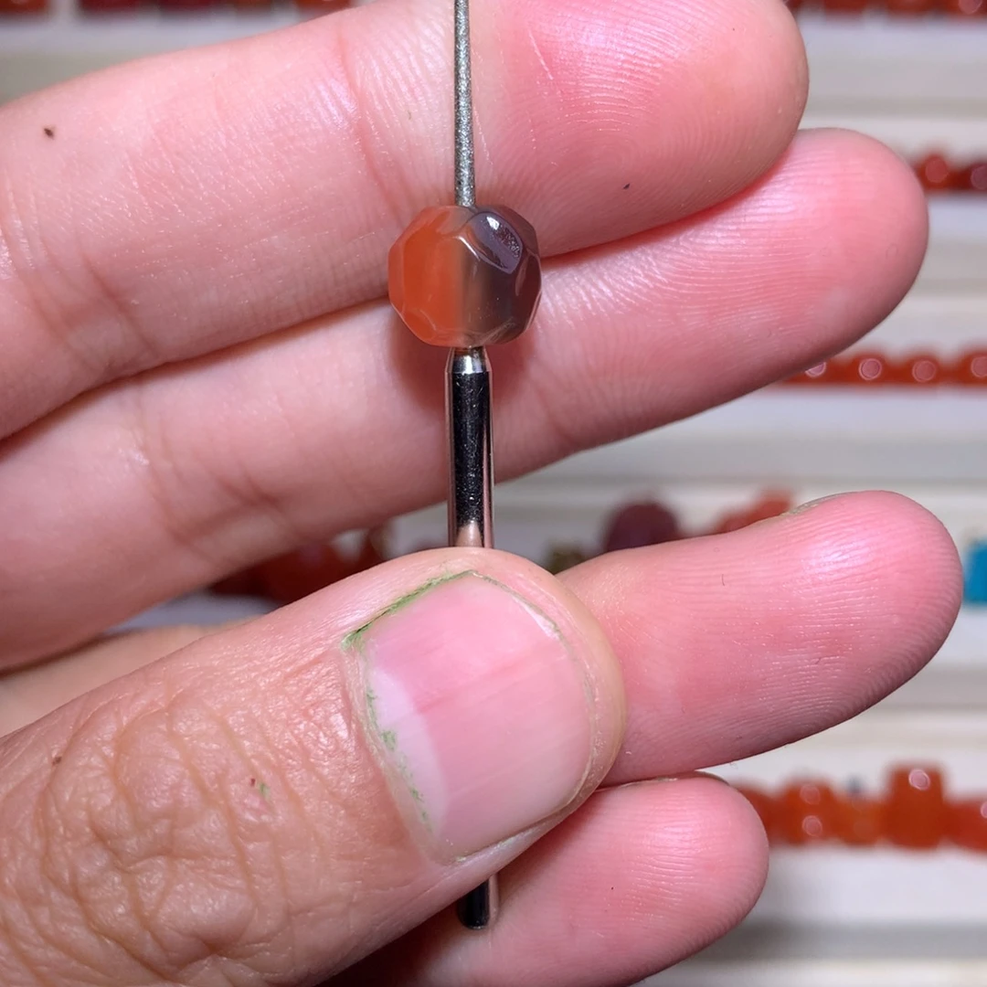 南红玛瑙未镶嵌9.3红黑特色无相珠