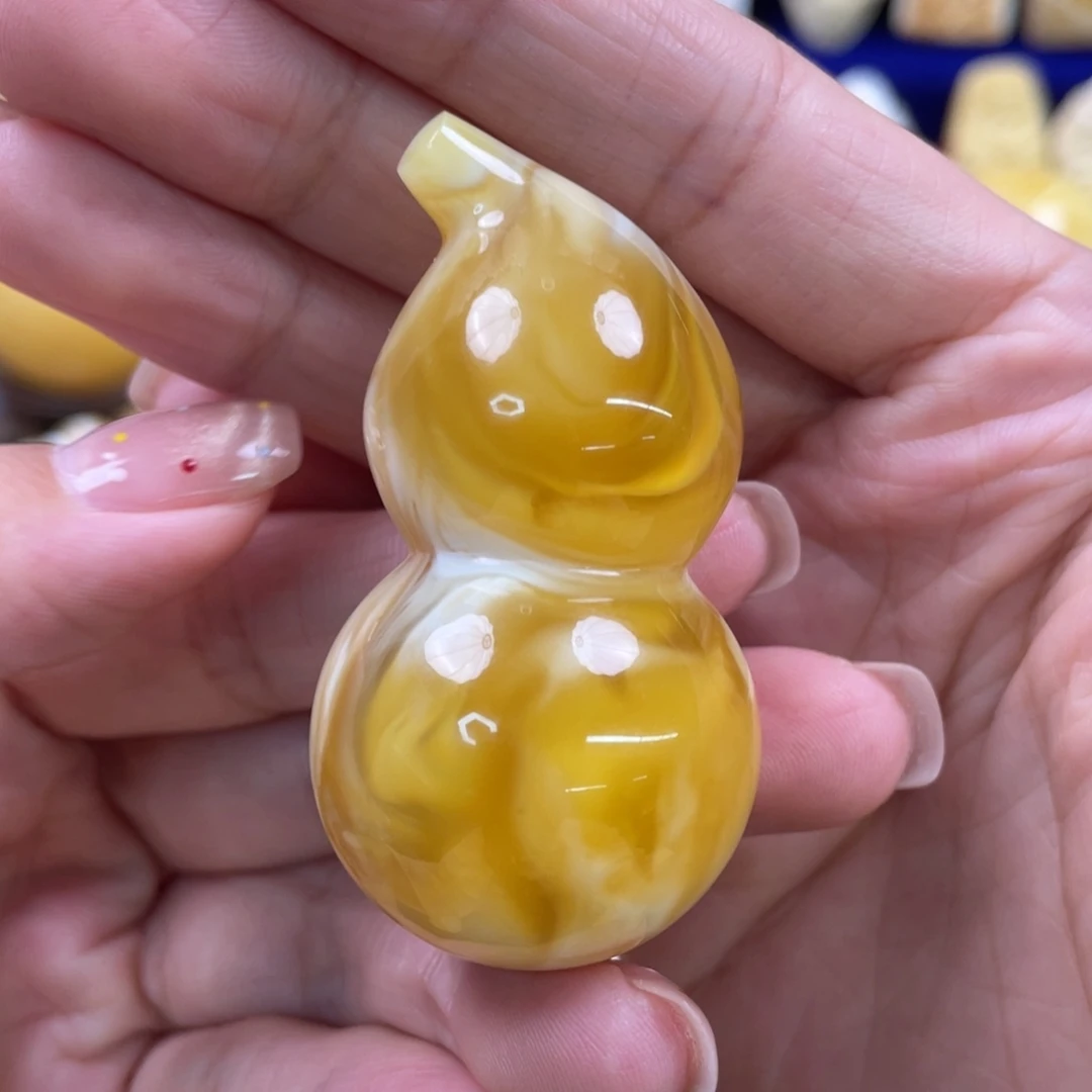 裸石蜜蜡未镶嵌琥珀蜜蜡葫芦吊坠