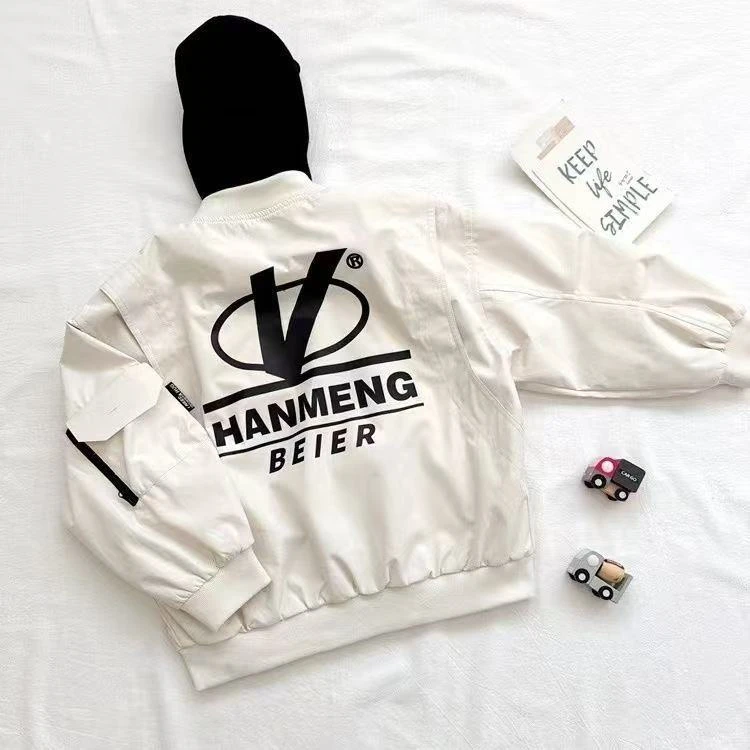 儿童假两件冬季男童卡通棉衣女童加厚保暖棉服外套V009