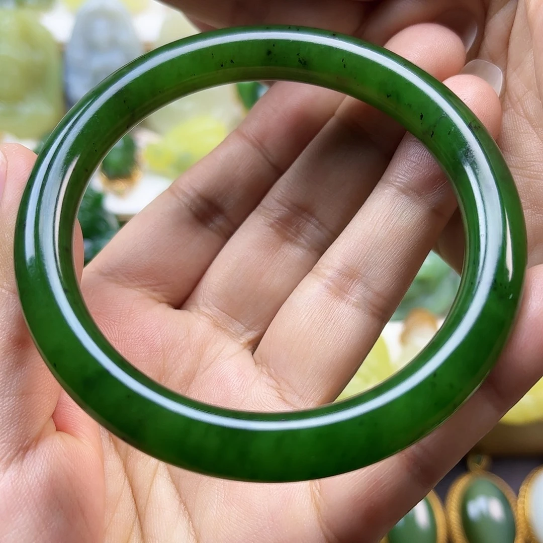 和田玉未镶嵌手镯60.3圈