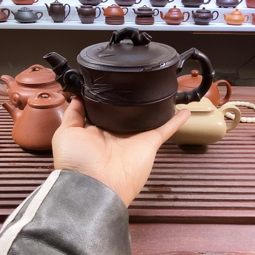 完***天茶杯紫砂原矿紫砂紫泥