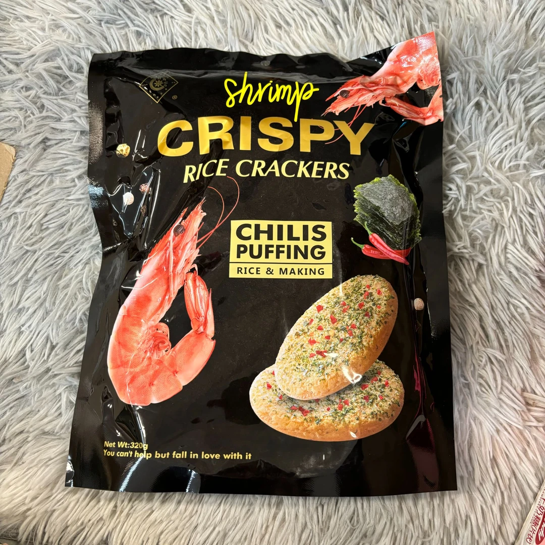 鲜虾味海苔米饼微微辣一丢丢辣