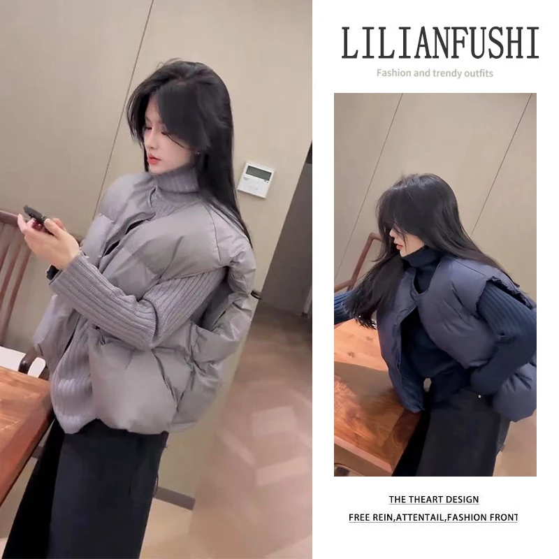 韩系氛围感穿搭秋季2025新款极简休闲气质马甲打底衫休闲裤三件套