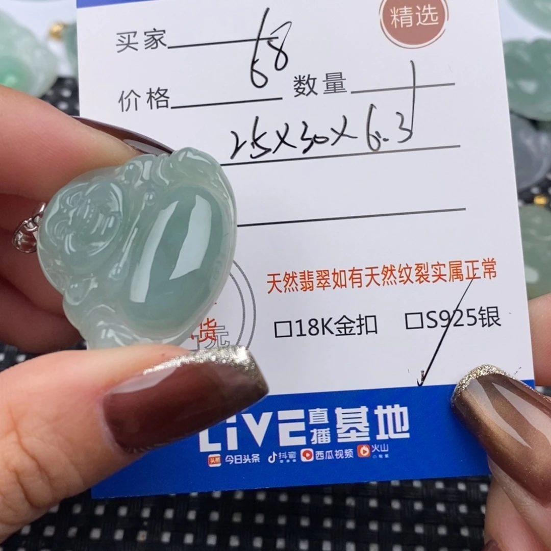 翡翠银S925镶嵌颈饰