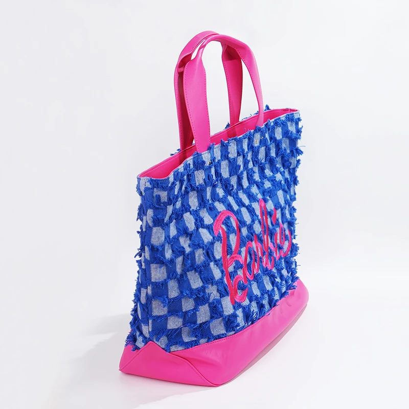 IME-F【Barbie芭比联名官方正品】香风牛仔托特包
