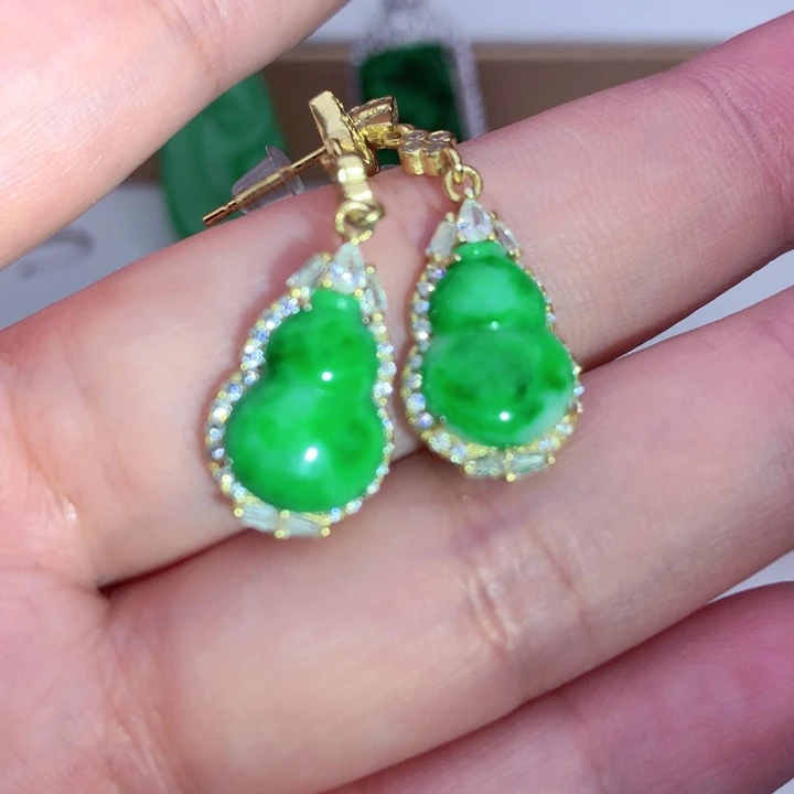 翡翠未镶嵌耳饰耳饰