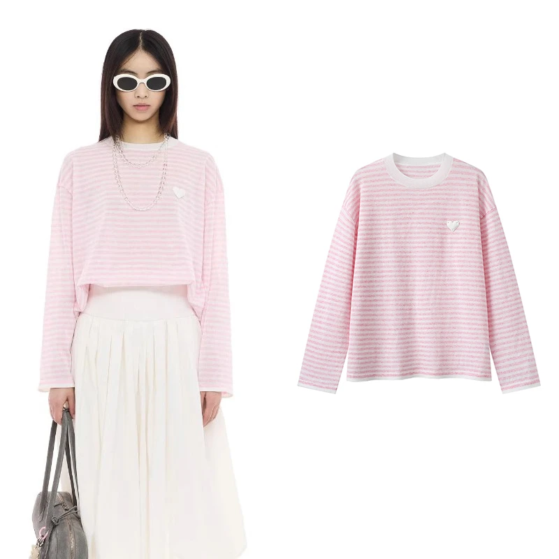 COCO FEFH 【素素订单】针织衫2025春季新款经典条纹初春套头C5376