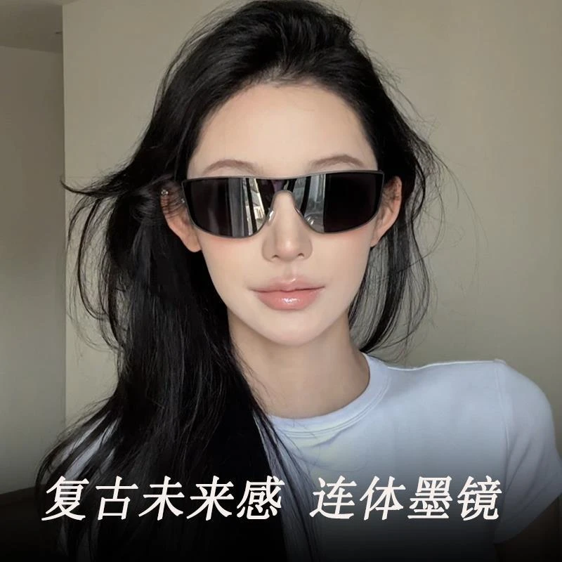 2025新款连体墨镜女防紫外线未来感显脸小高颜值户外防晒太阳眼镜