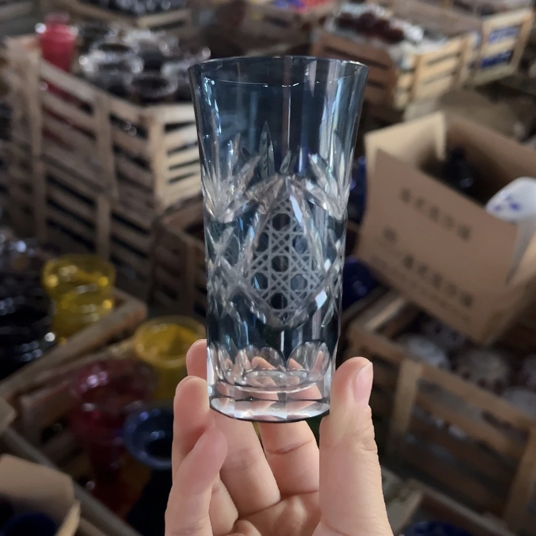 水晶玻璃平底款微瑕一个