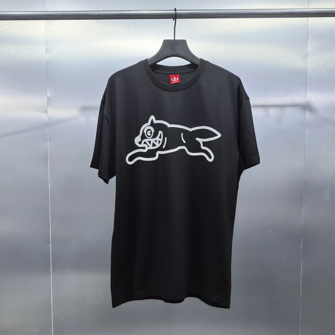 P06-50837-ICE夏款正面奔跑小狗印花宽松百搭圆领T恤