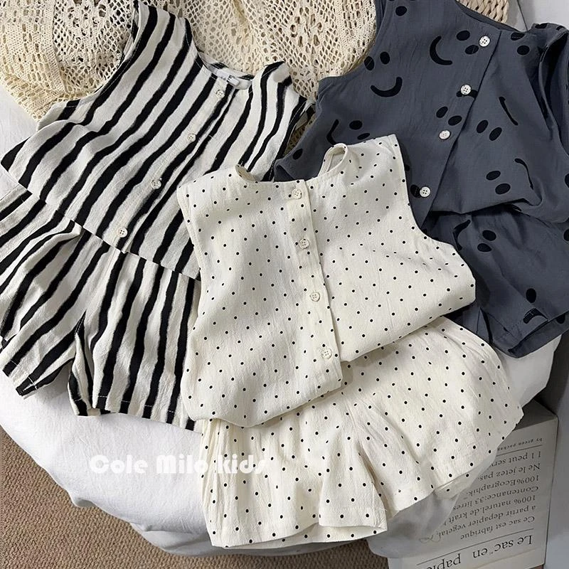 儿童夏装【清仓】森系~儿童套装男童夏季2025女童两件套韩版宝宝背