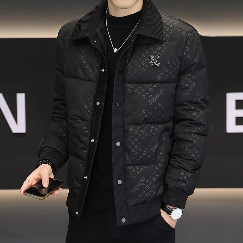 FANCBUDY冬季男士棉衣外套新款防寒棉服男款翻领棉袄加厚男生秋冬