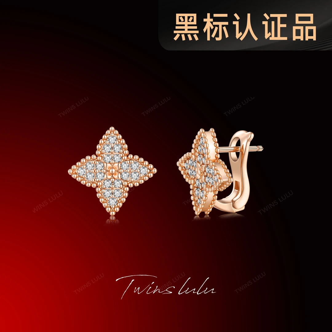 TWINS LULU 镀K金 【春上新】 幸运LUCKY四叶耳环TSL2134