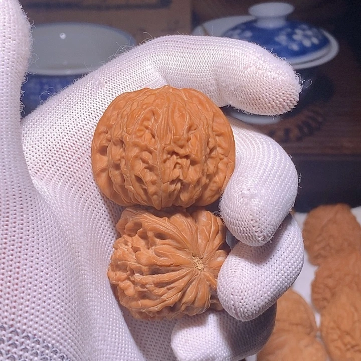 文玩核桃手把件磨盘