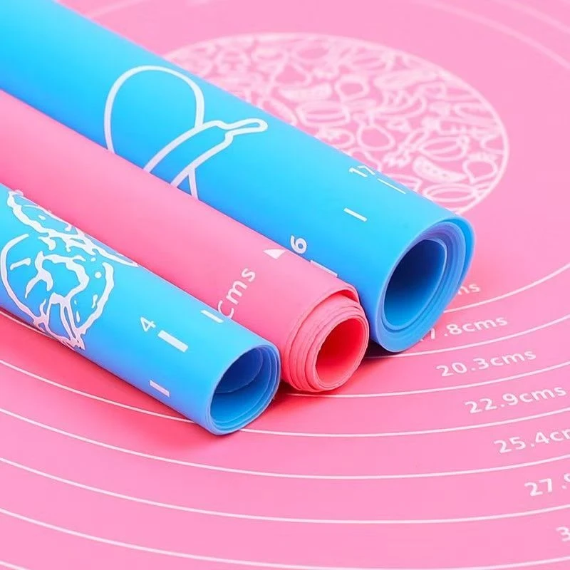 时尚家居烘焙面板擀面垫包子馒头带刻度爆款硅胶揉面垫C-CL592