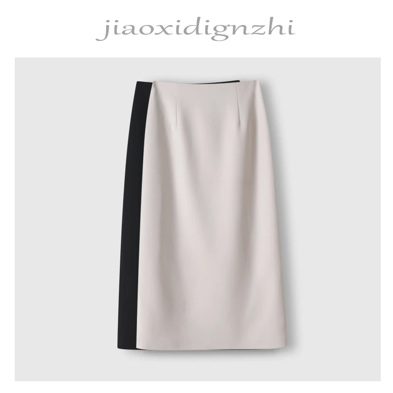 【西装裙】气质百搭西装半身裙女夏季中长款开叉高腰显瘦A字裙23238