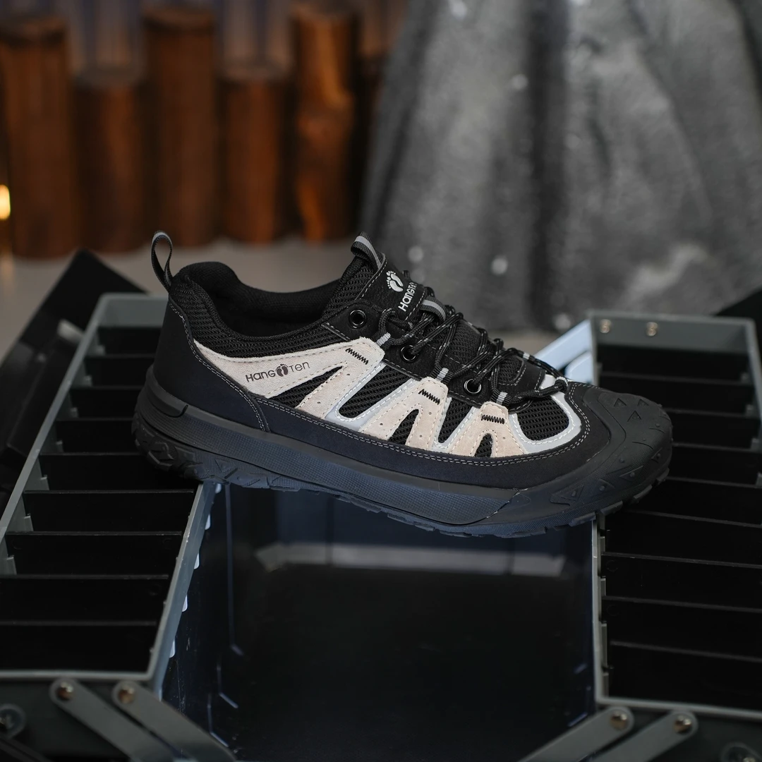 Hang Ten2025秋冬新款男士舒适运防滑动休闲鞋网面户外徒步登山鞋