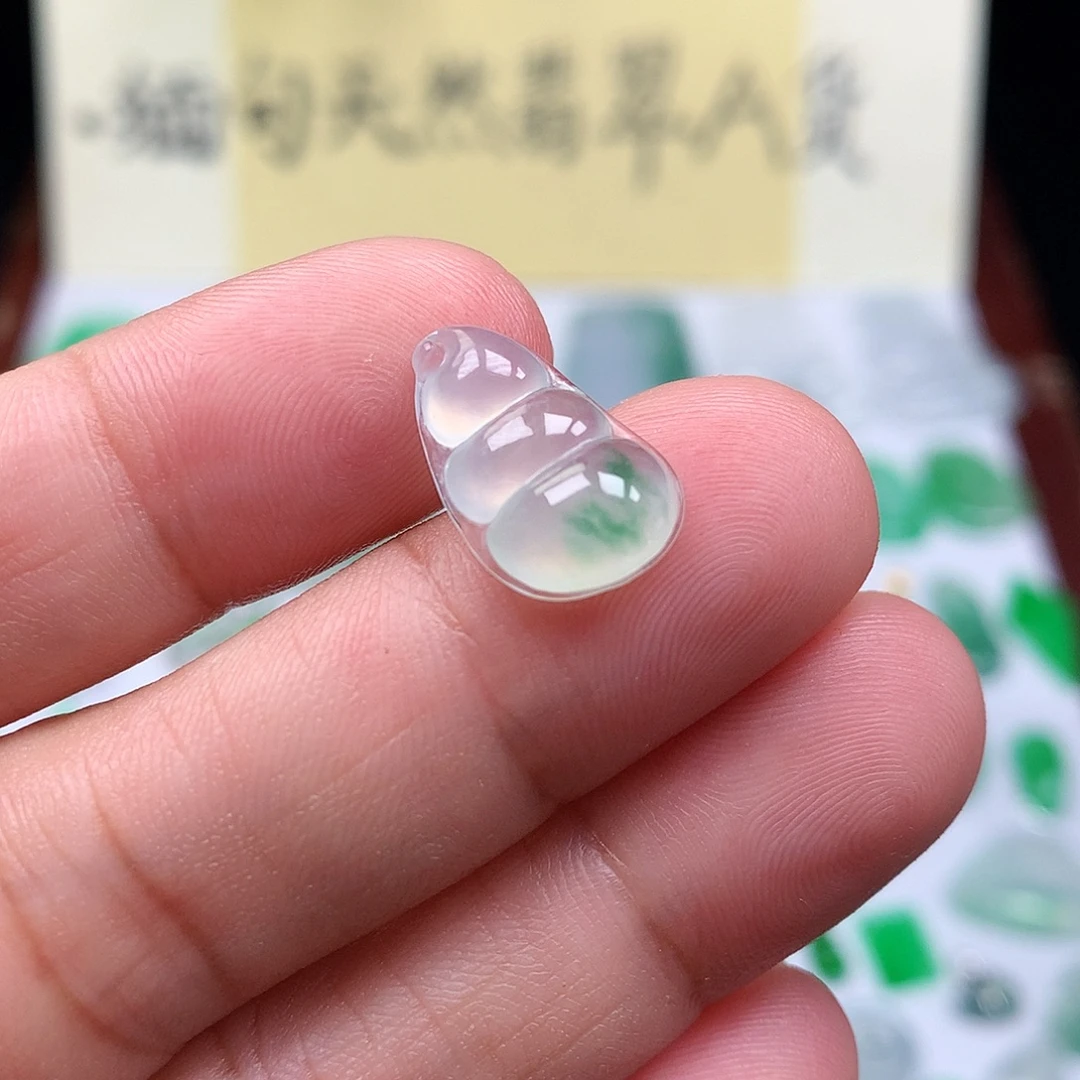 翡翠裸石缅甸天然A货翡翠冰种豆子