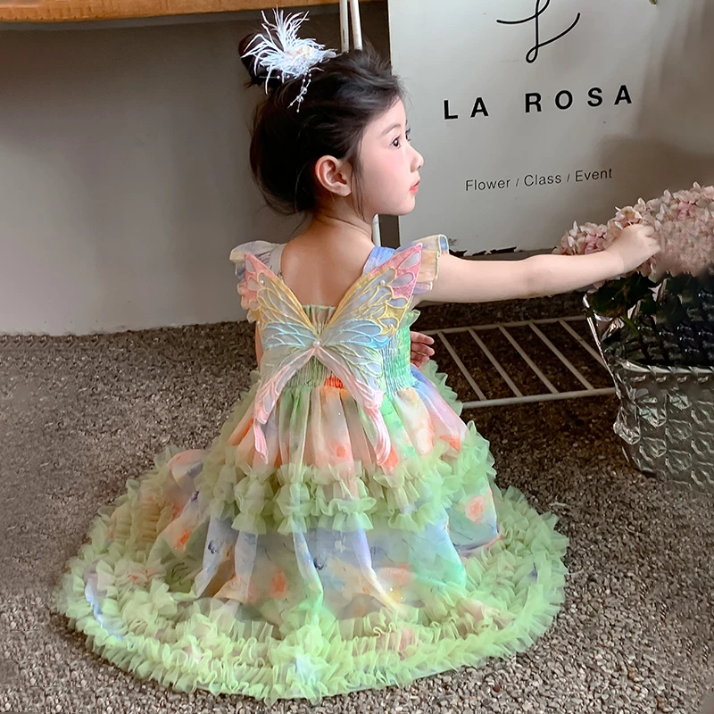 清仓女童连衣裙夏装2025新款夏季蓬蓬蛋糕公主裙洋气儿童礼服裙子