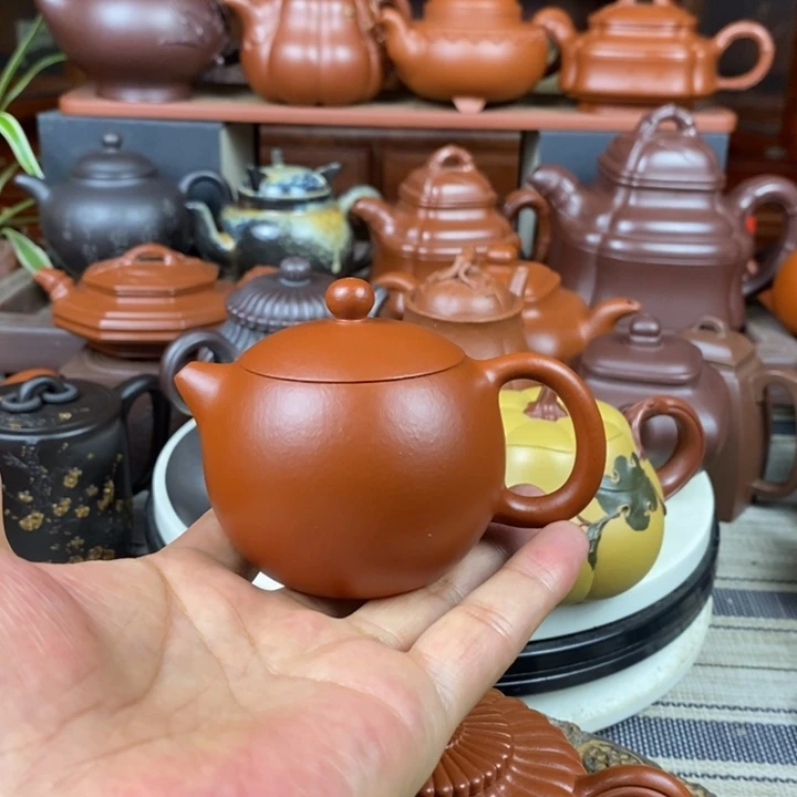 茶壶紫砂全手工西施130cc原矿赵庄朱泥