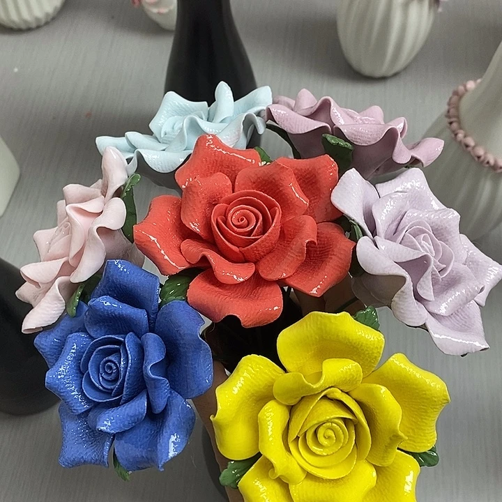 陶瓷陶瓷材料7朵组合