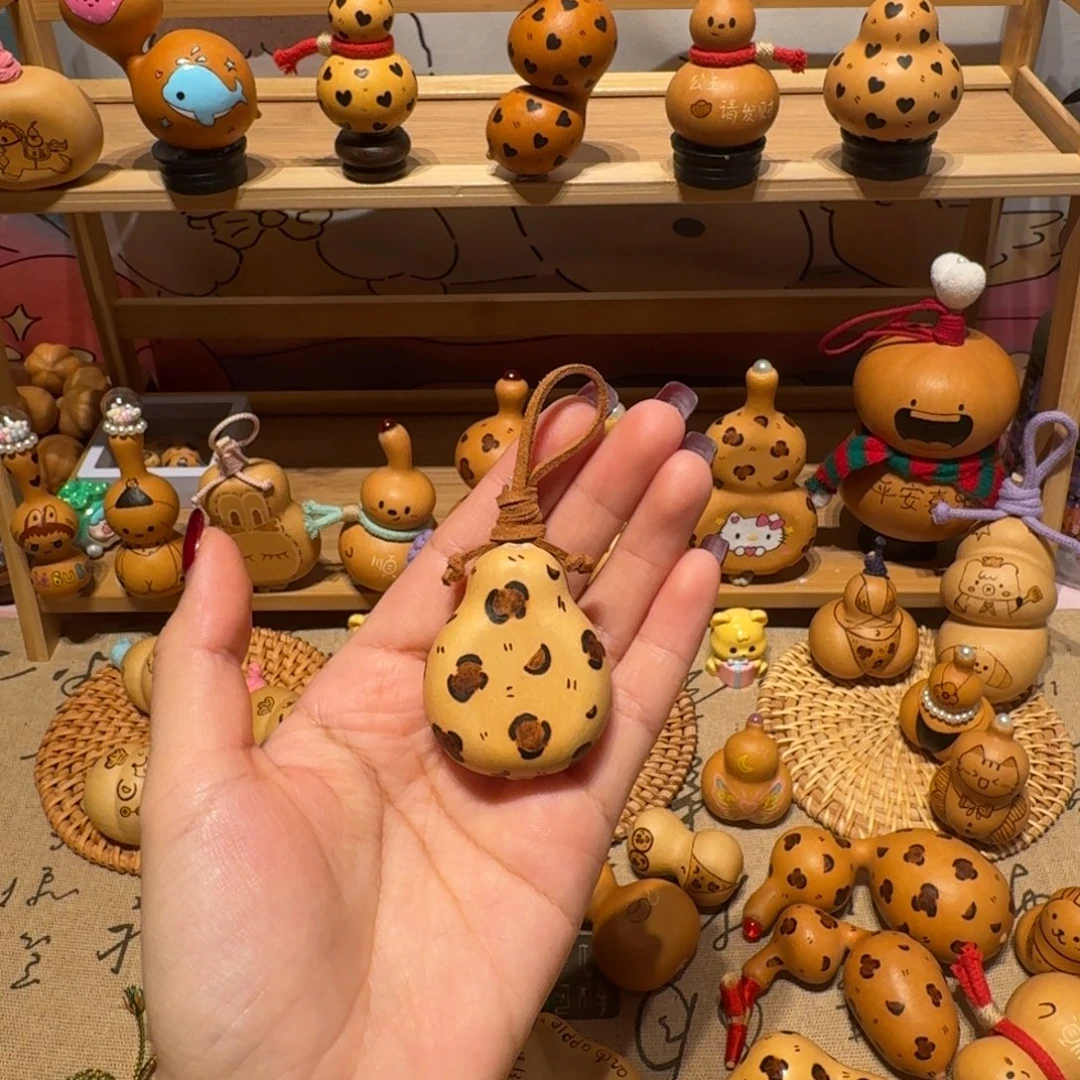 ****宝木夹扁葫芦 豹纹挂绳