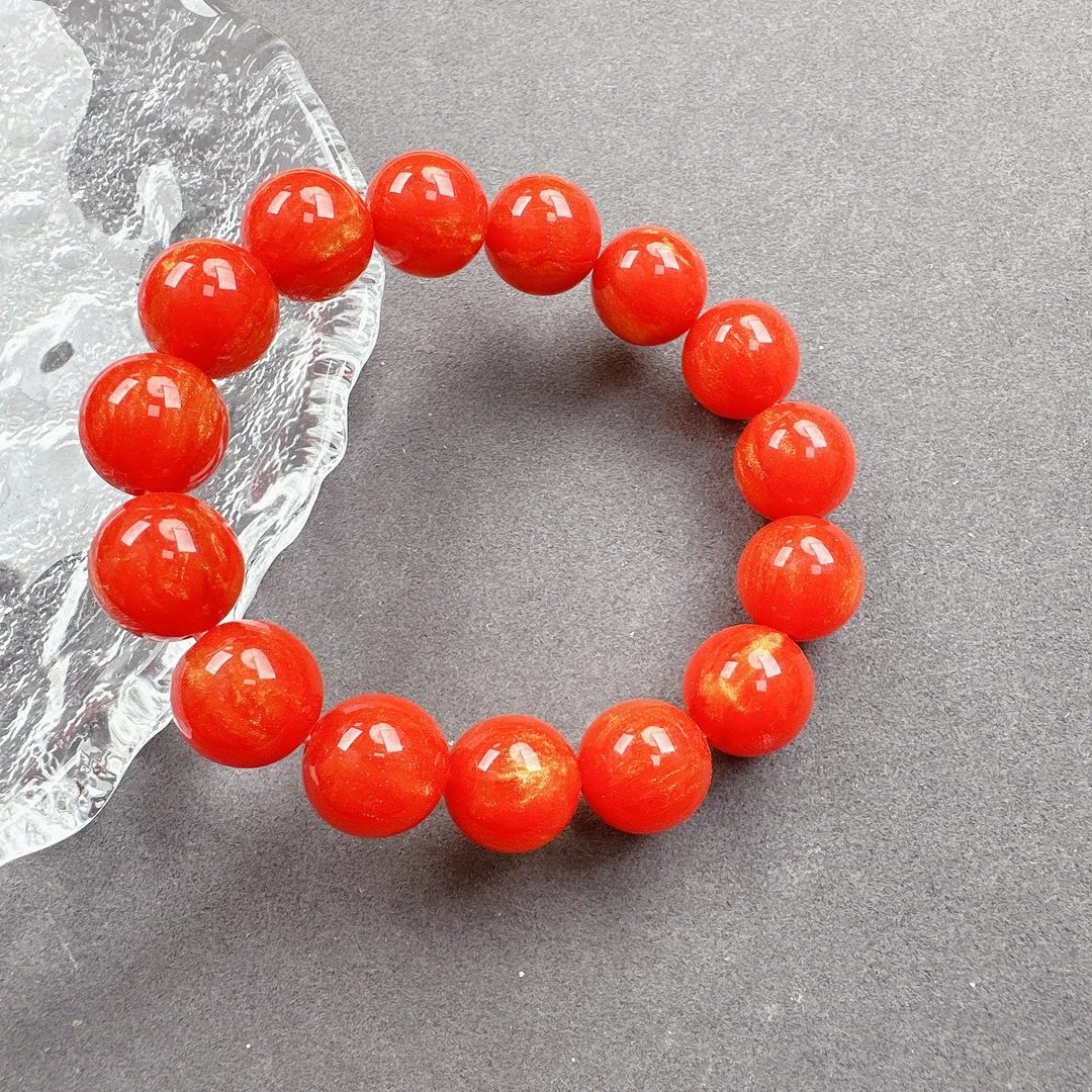 【正品血灵芝】 高端收藏级满金沙满含量血灵芝手串卡14mm手串 A08