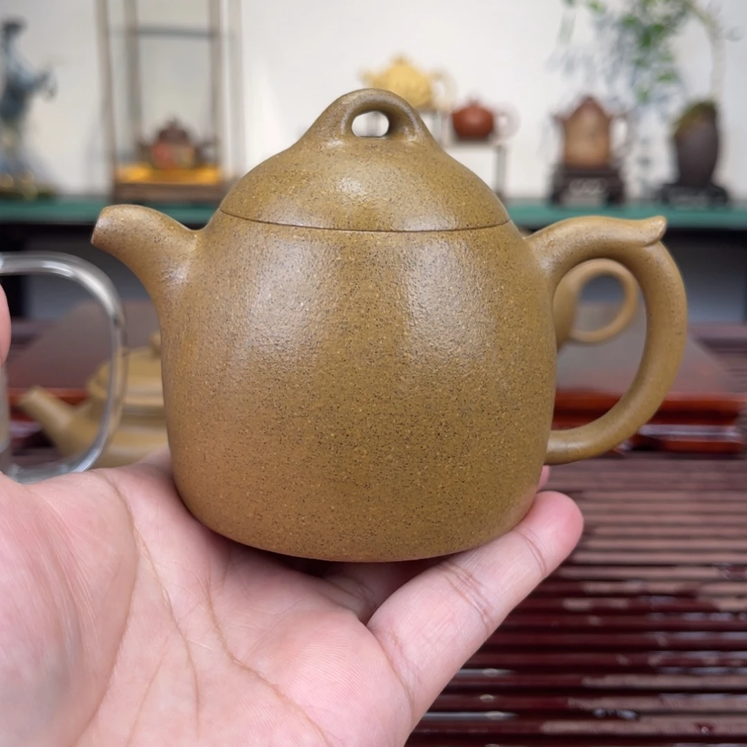 紫砂茶壶200毫升全手工青段泥秦权