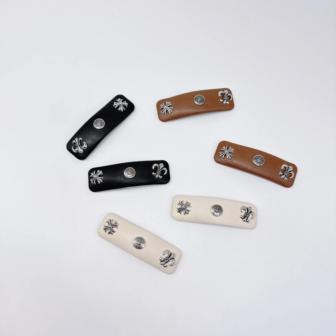 Mi33 亮面十字鸢尾花方形BB夹 Y16063C3-2