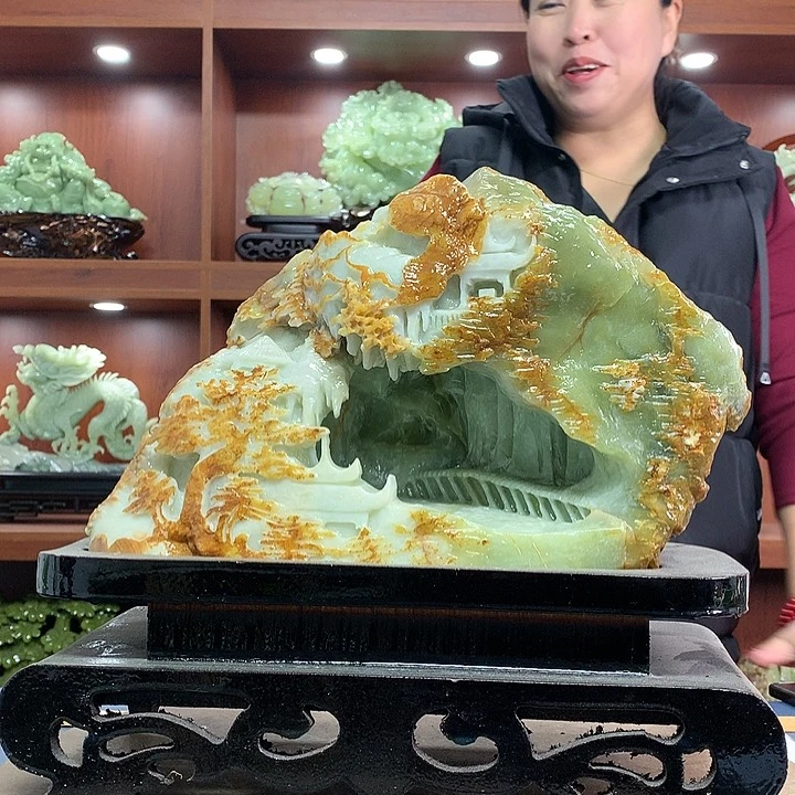 【闪购商品】蛇纹石玉（覆膜）珠宝奇石未镶嵌喜*哈