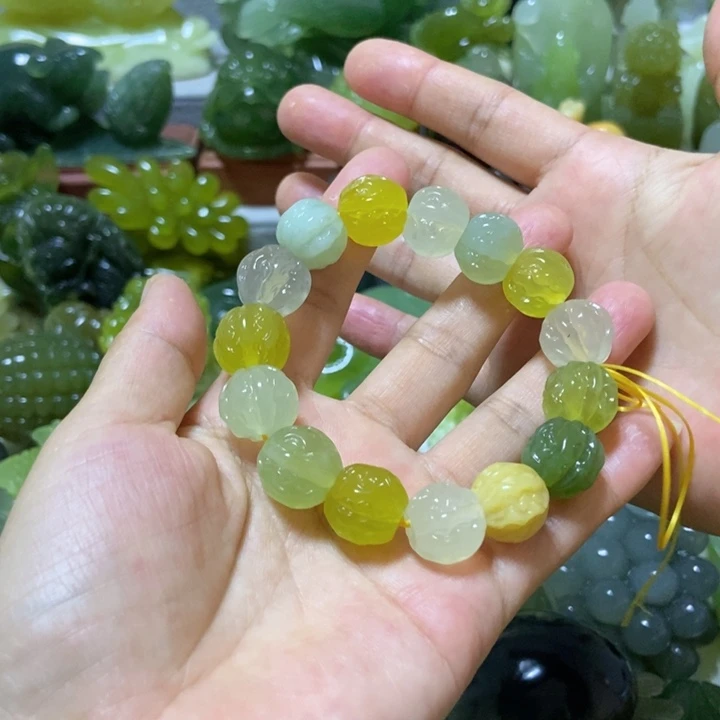 【闪购商品】蛇纹石玉未镶嵌手串如*.