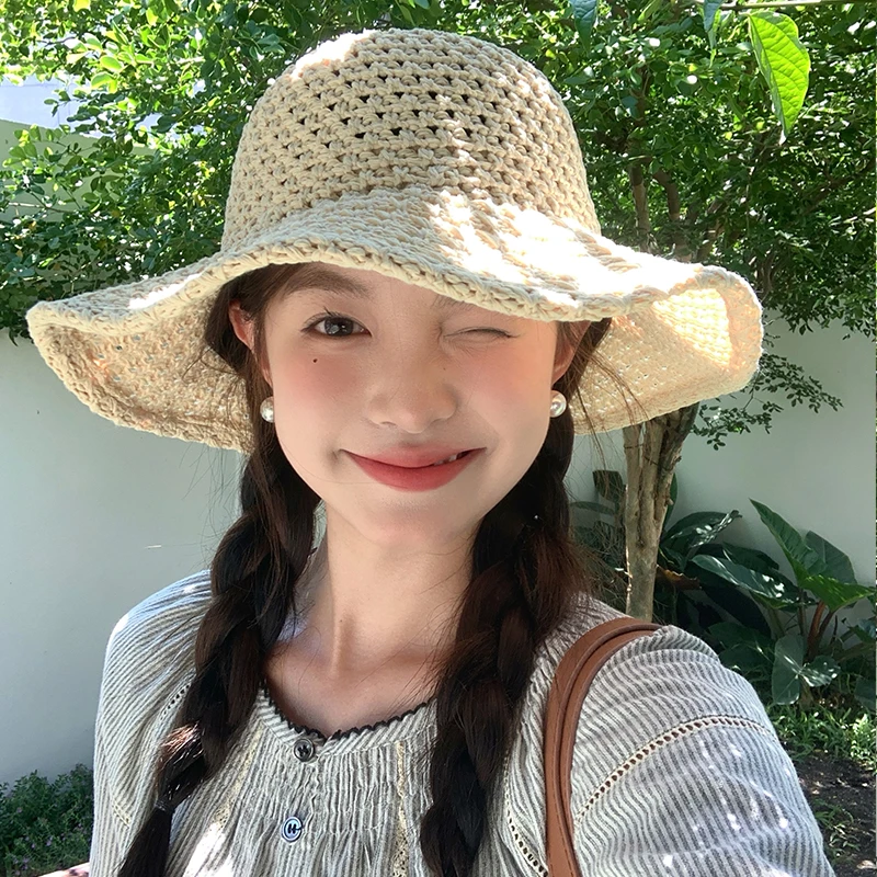 『高品质』镂空防晒渔夫帽子女2025新款夏季出游度假遮阳帽太阳帽