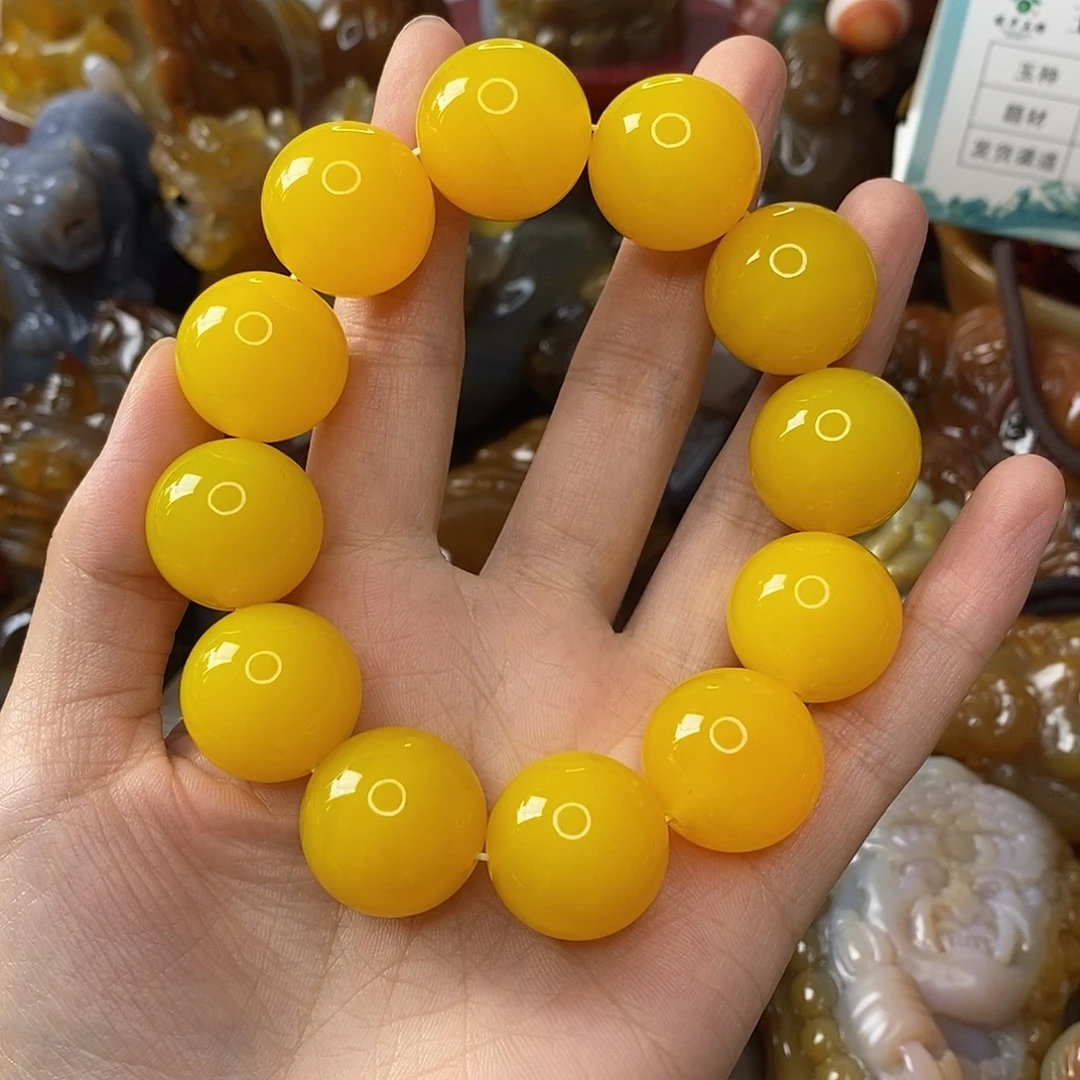 擦***过玛瑙/玉髓未镶嵌手串20mm