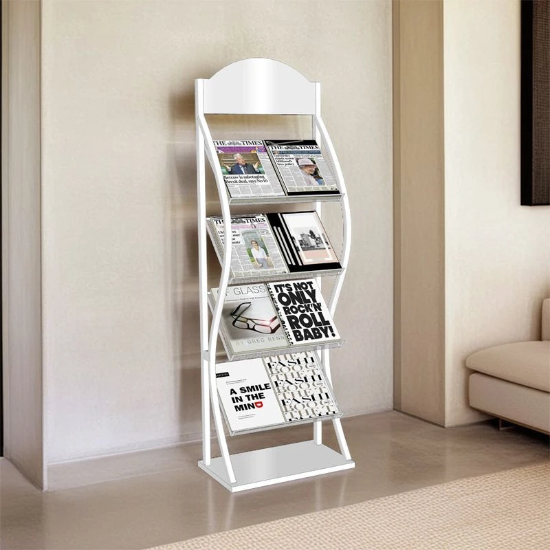 落地式杂志收纳架书报资料架宣传册报刊置物架单页架置杂志报刊架
