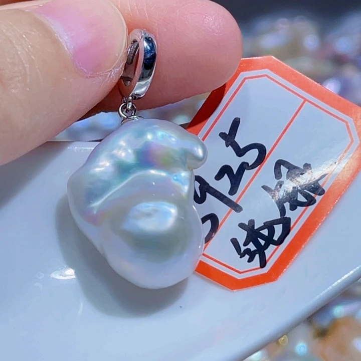 淡水珍珠银S925镶嵌颈饰