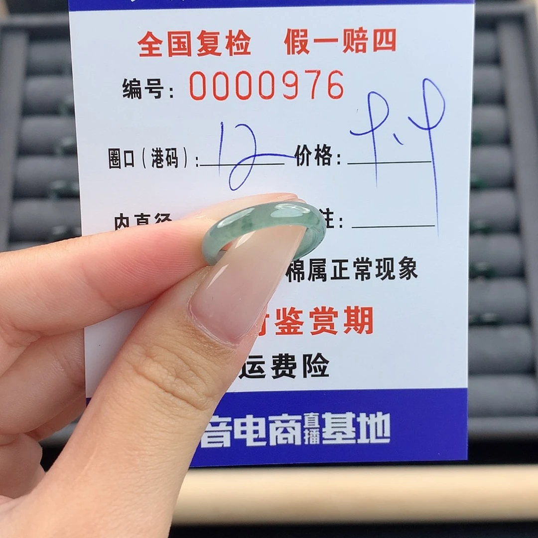 翡翠戒指未镶嵌     0976
