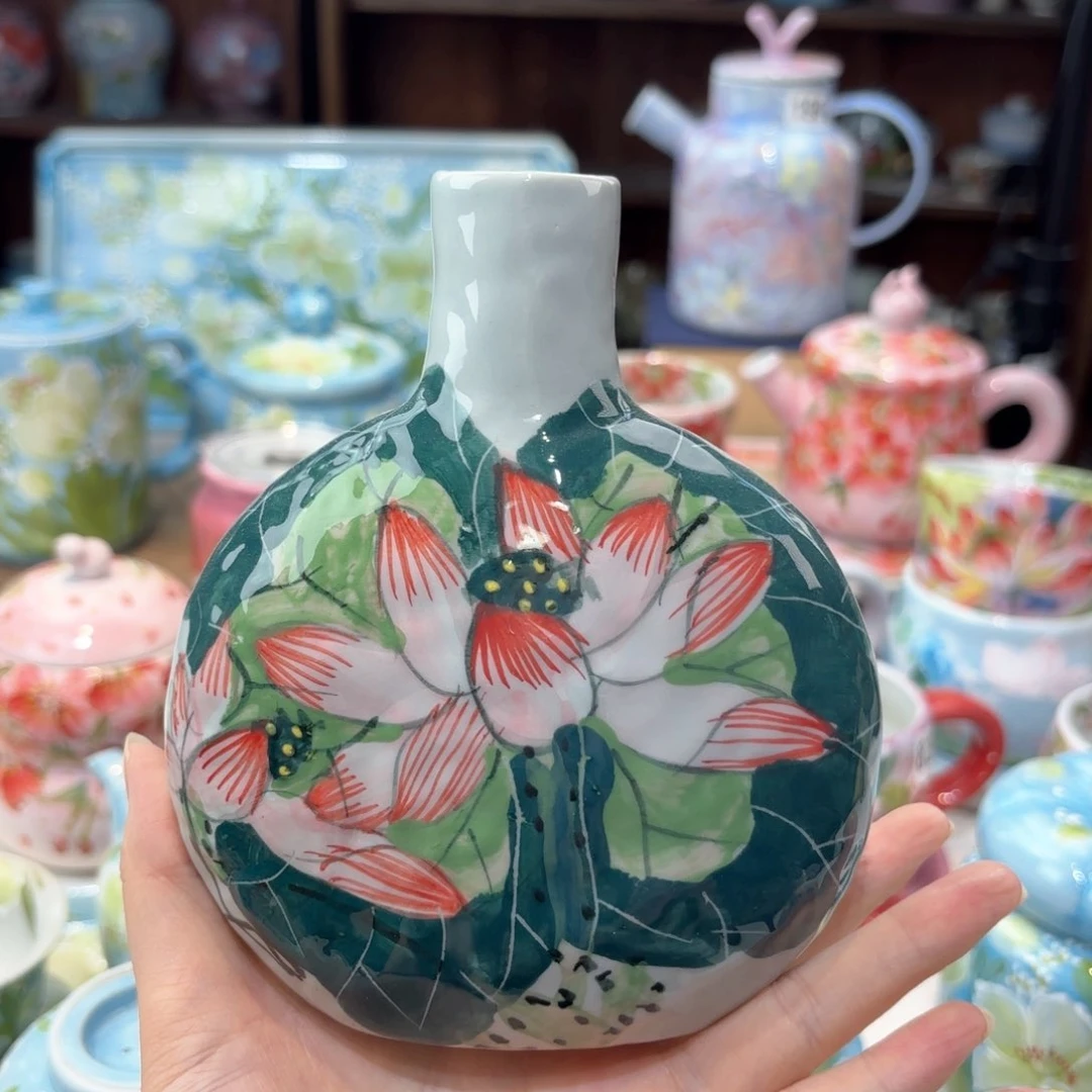 景德镇手绘高温釉下彩陶瓷茶具