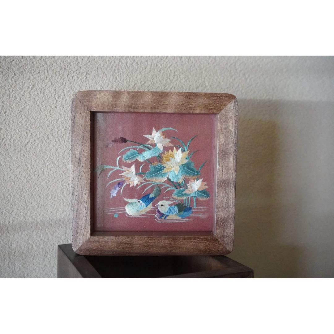 CQYCX胡桃冰箱贴-鸳鸯摆件