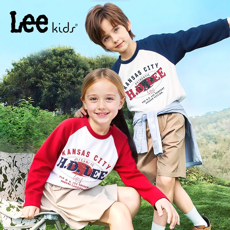 Leekids童装男童长袖t恤2025新款大童纯棉亲肤上衣儿童秋季打底衫