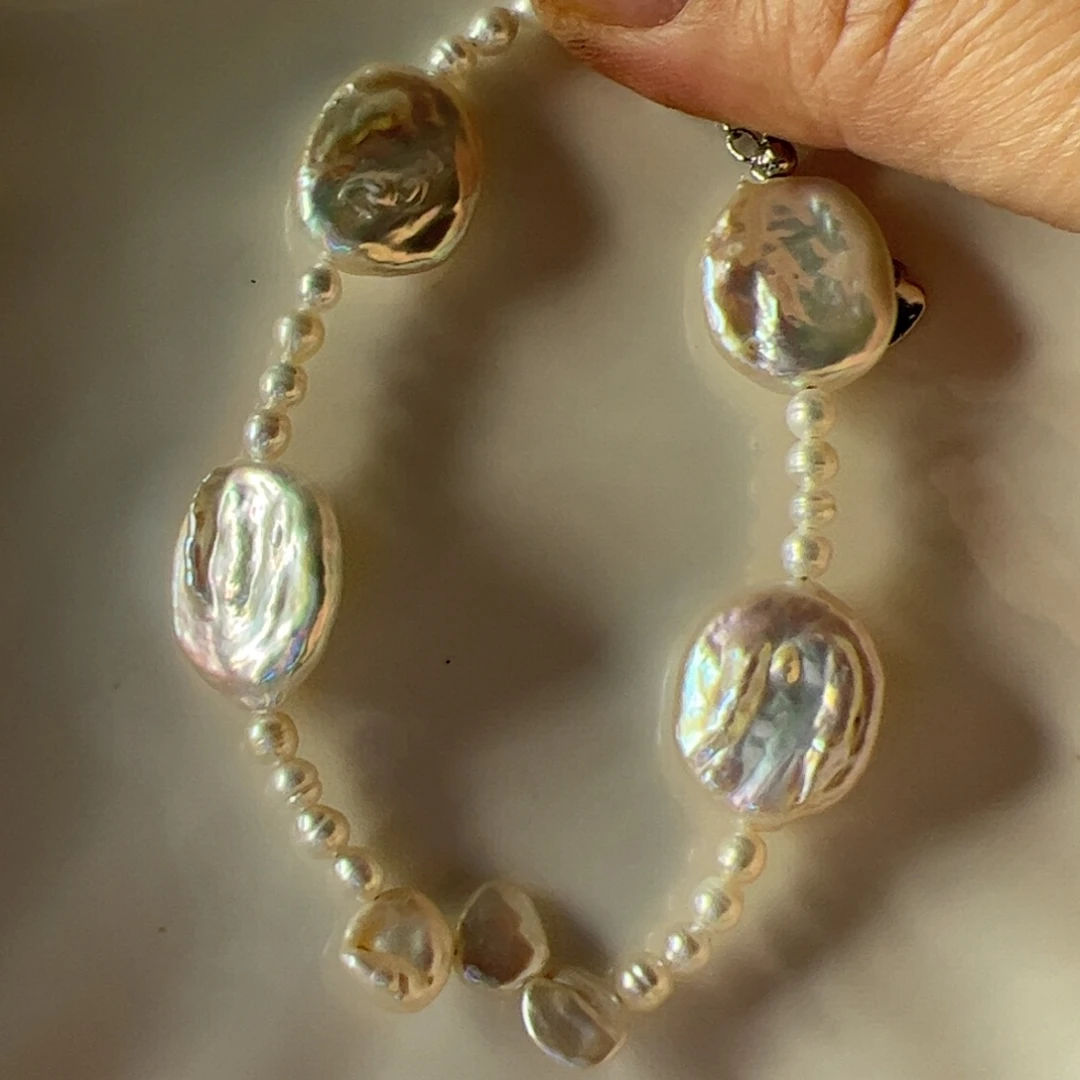 淡水珍珠手绳合金