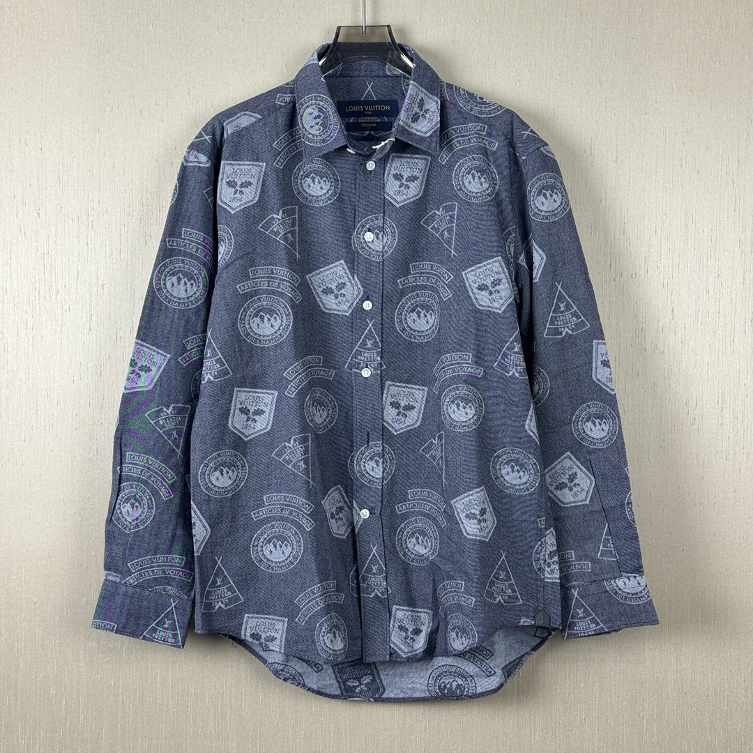 99新 LouisVuitton/路易威登 1854印章满印衬衫/M码