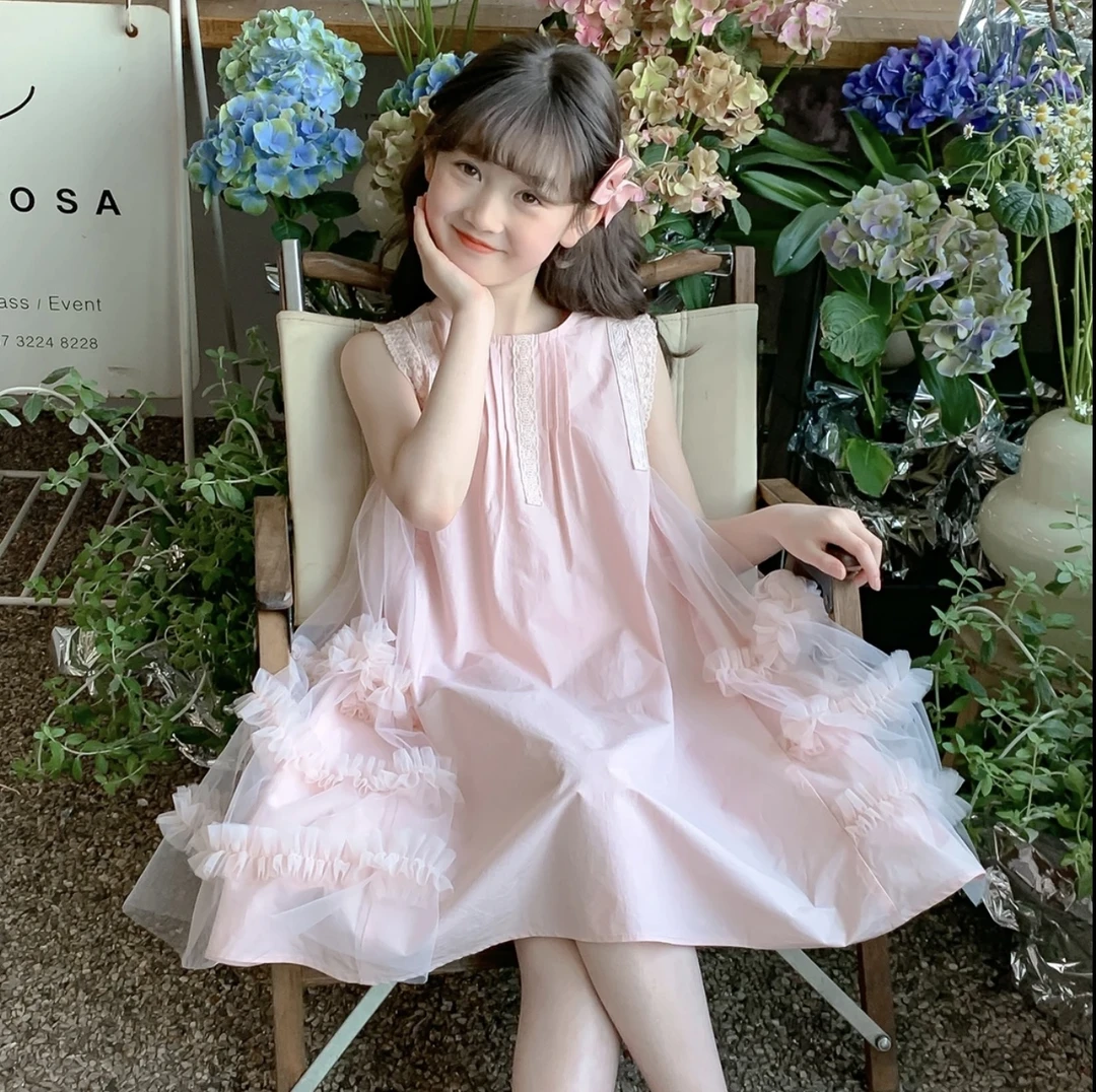 女童连衣裙夏季2025新款儿童高级感夏装漂亮裙子小女孩绝美公主裙