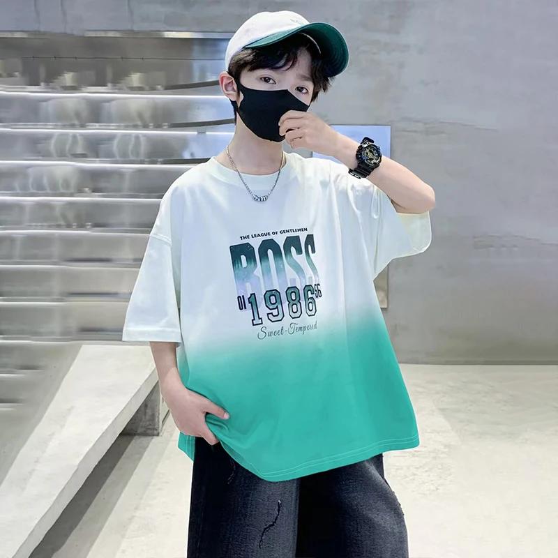 【100%纯棉】儿童T恤短袖外贸品质2025夏款半袖中大男童夏季上衣潮T