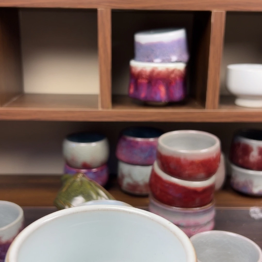 山***雨杯子钧瓷#钧瓷#原矿釉#高温#茶器#非遗传承