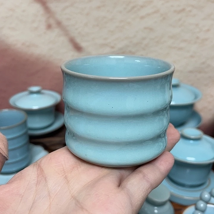 杯子风****^赵志强大瑕竹节杯