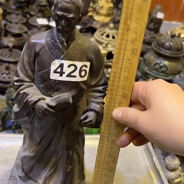 随***雕黄铜摆件，文房工艺品摆件