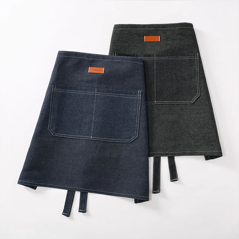 半身围裙厨房家用2024新款烘焙牛仔布上班夏季薄款工作服餐饮专用