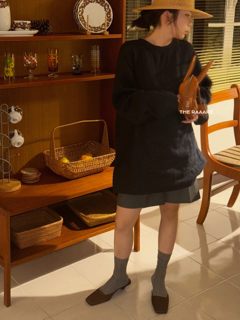 【The Raaaré】100%亚麻套头宝蓝色衬衫RASS25C010